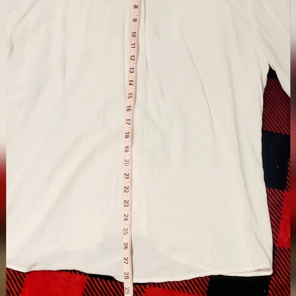 Spense Womens White Sheer Button Up Shirt. With 2 Front Pockets. Size XL - Picture 9 of 9